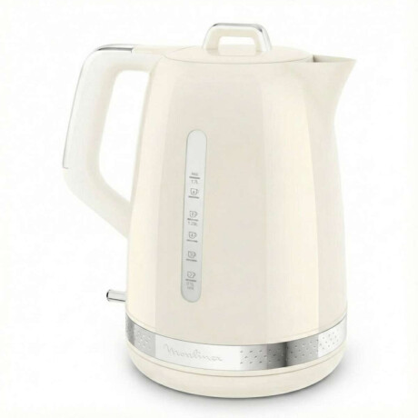 Jarra Eléctrica Soleil Moulinex 1.7 Lts Hasta 7 Tazas Boquilla De Precisión Filtro Antical Extraíble Color Marfil
