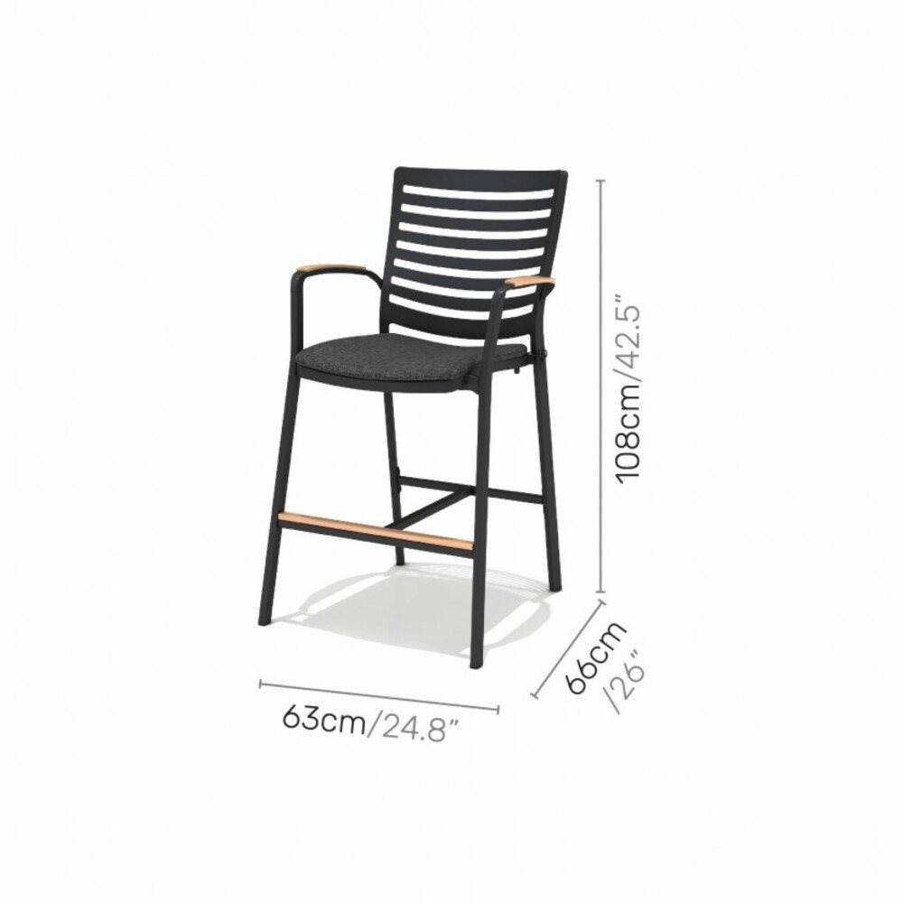 Silla de Bar - Portals Negro