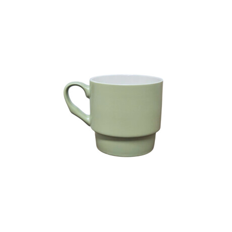 Taza Cerámica Pastel con Base Ancha – 350ml Verde
