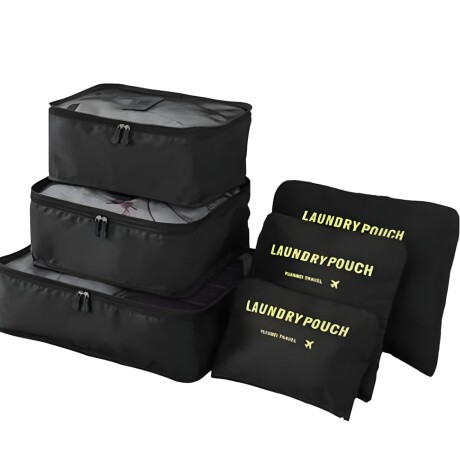 Set de 6 Organizadores de Valija Equipaje para Viaje Negro