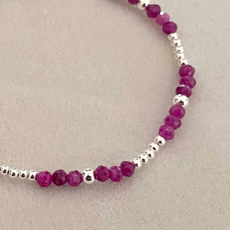 Pulsera RUBI en plata 925 y piedras naturales Pulsera RUBI en plata 925 y piedras naturales