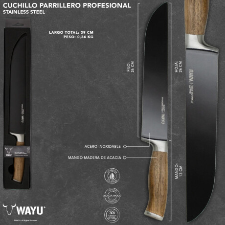 Cuchillo Wayu Parrillero 39 cm