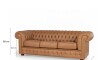 Sillón 100% Cuero - 3 Cuerpos - Chesterfield Camel