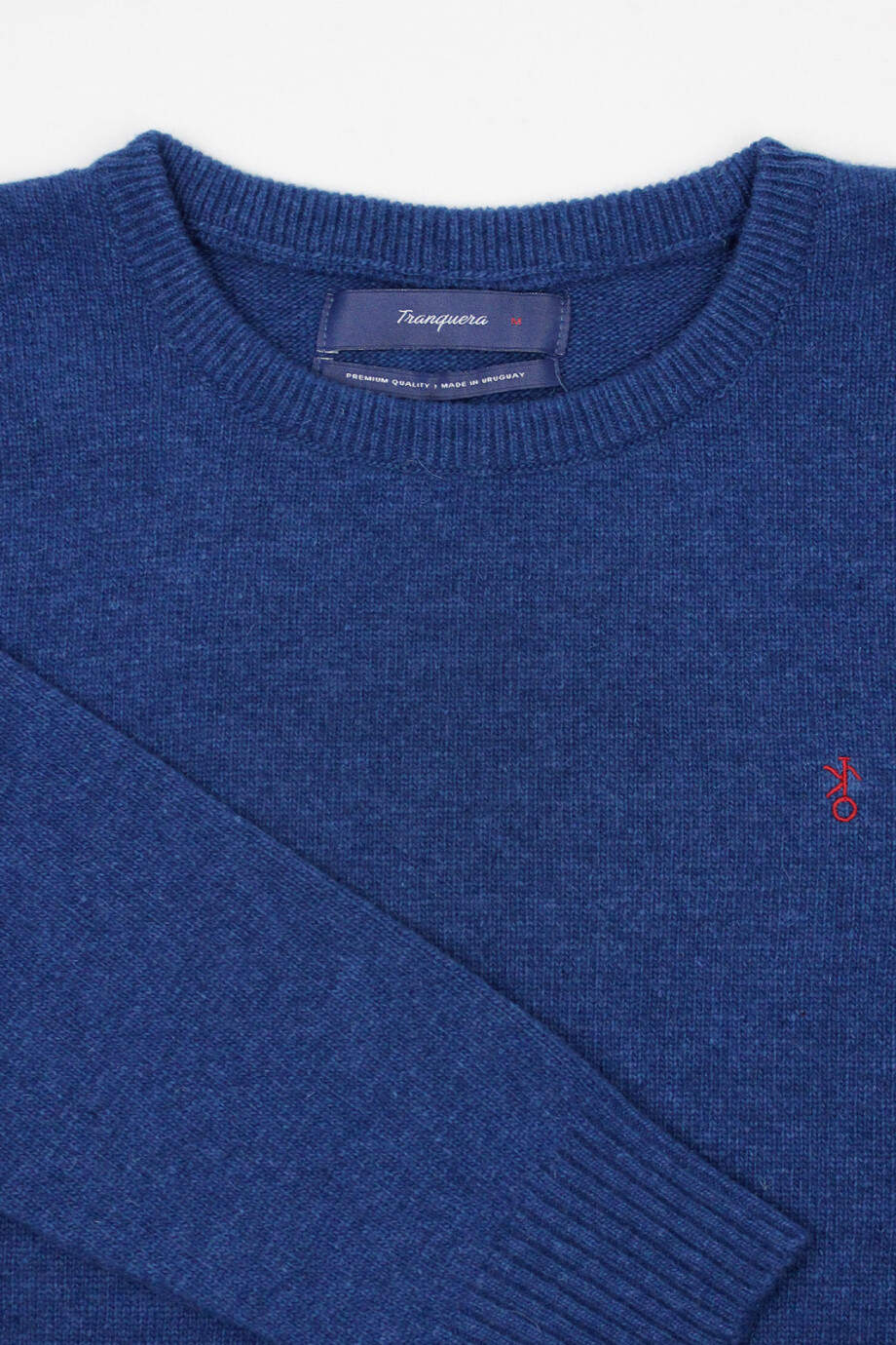 Buzo Cuello Base de Lana Azul Francia
