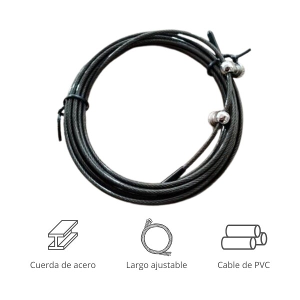 Soga Para Saltar Cuerda Acero Crossfit Profesional Mangos De Aluminio Ajustable Imback Soga Para Saltar Cuerda Acero Crossfit Profesional Mangos De Aluminio Ajustable Imback