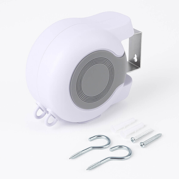 Tendedero Ropa Doble Linea soga 13 Metros Tender Pared Retractil Grande IMBACK Color Blanco Tendedero Ropa Doble Linea soga 13 Metros Tender Pared Retractil Grande IMBACK Color Blanco