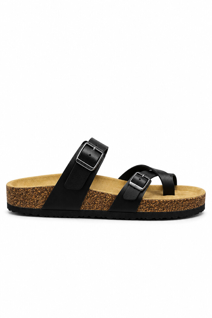 Sandalia Bettina ojota cruzada BT108 Negro
