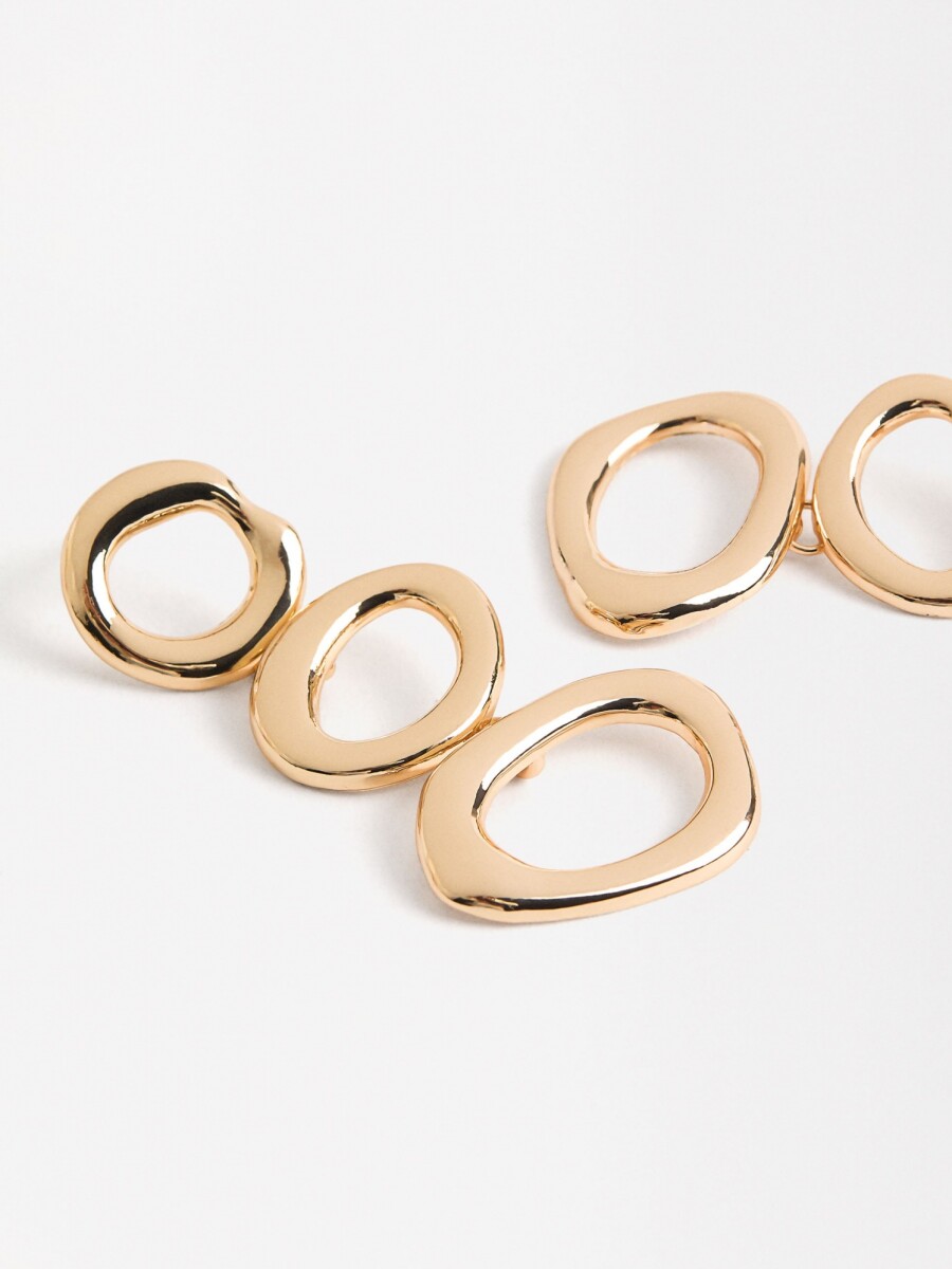 Pendientes Largos Con Aros dorado