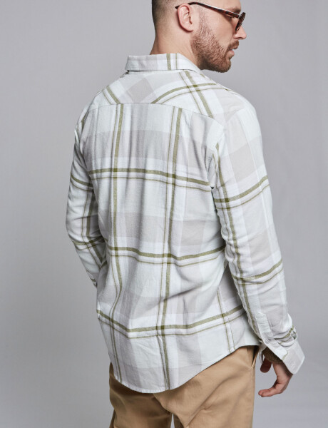 Camisa m/l franela verde