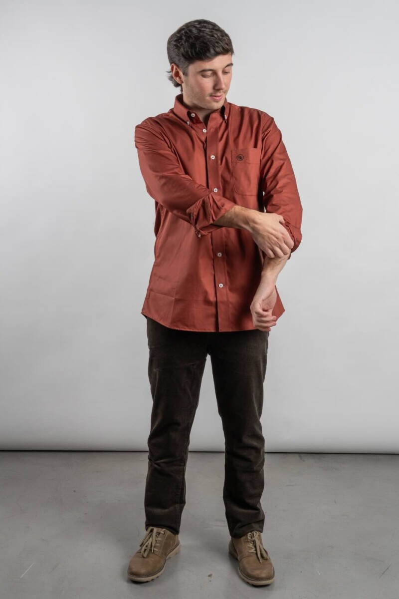 Camisa Casual Brixton Terracota