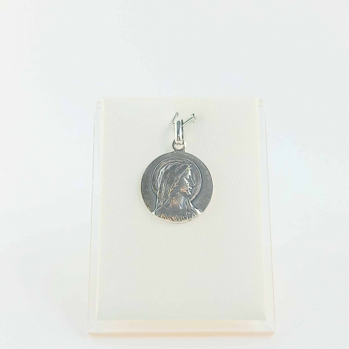 Medalla religiosa de plata 925, Virgen María. 