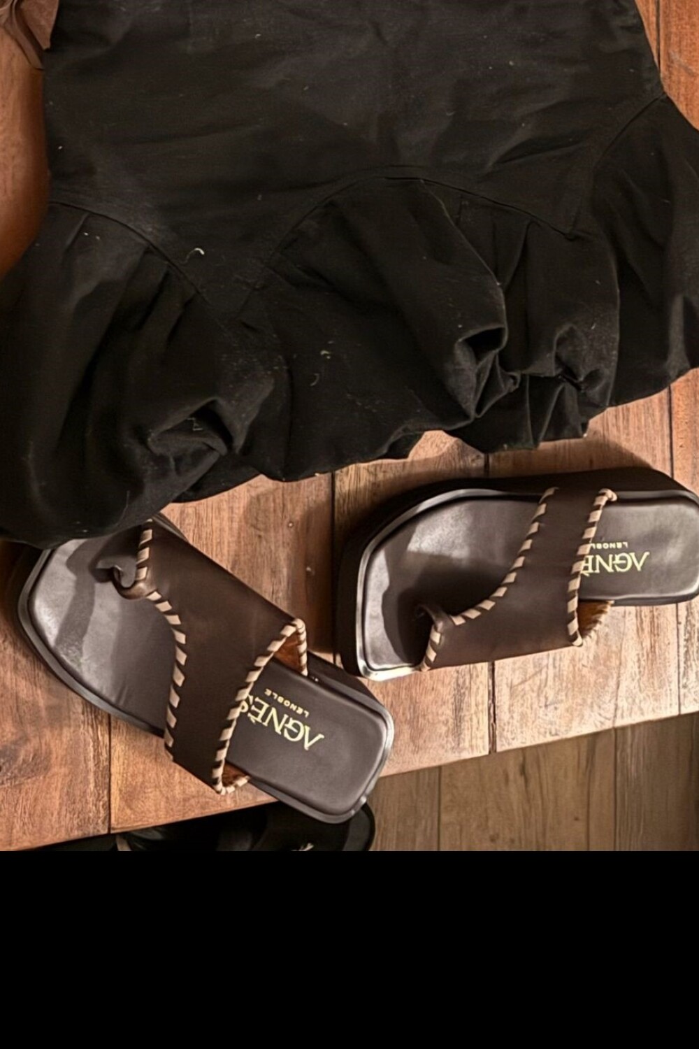 Diagonal Sandal Chocolate