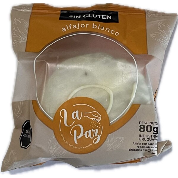 ALFAJOR DE CHOCOLATE BLANCO LA PAZ SIN GLUTEN ALFAJOR DE CHOCOLATE BLANCO LA PAZ SIN GLUTEN