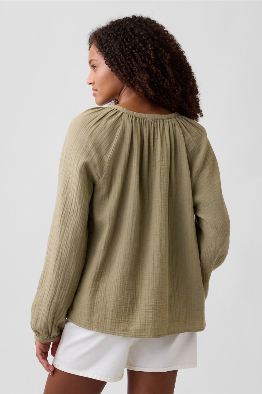Camisa Muselina Mujer Light Avocado