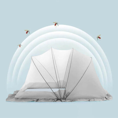 Mosquitero Cama Cuna Plegable Bebe Portátil Grande Gris