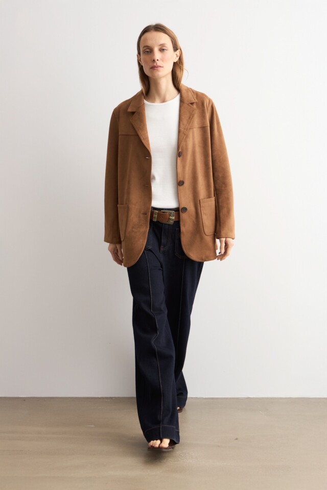 Jean flare Aria bolsillos plaqué jean oscuro