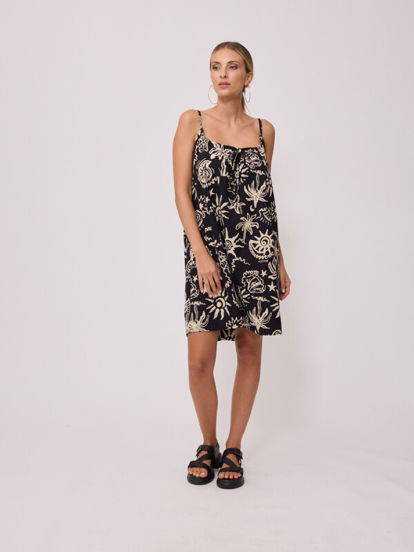 VESTIDO CORTO ARTYA RUSTY Negro