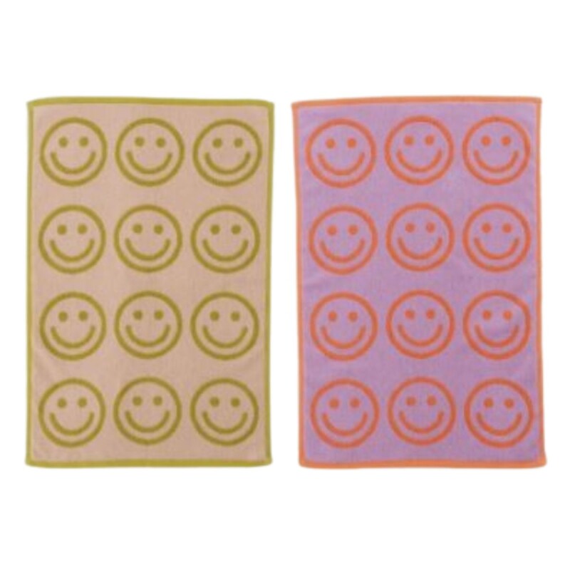 Toalla de Manos Set x2 un. 100% algodón orgánico 76x51cm Happy Lilac Ochre