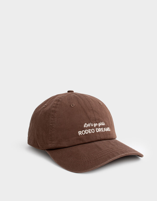 Caps Gorra Canvas Bordada - Marron Chocolate