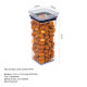 Mini pote Lumini cuadrado 340 cc TRANSPARENTE