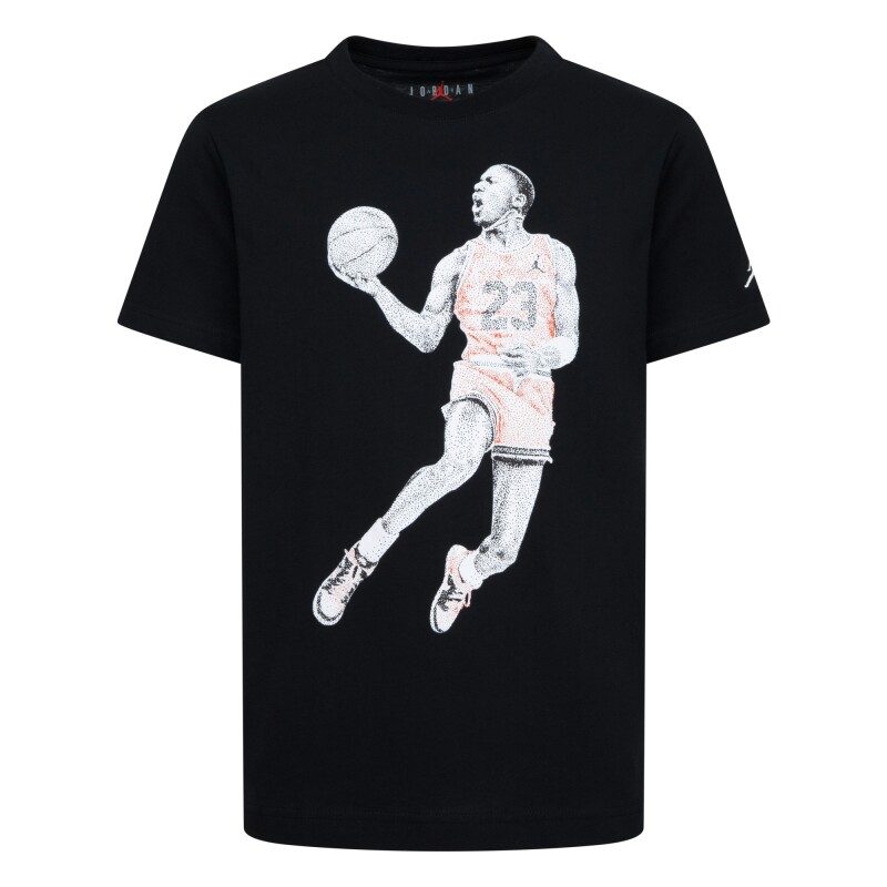 Camiseta Air Jordan Dots de Niño Negro
