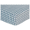 LJ7CRIB Sábana Bajera Para Bebés - Navy Gingham