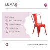 Pack 4 Sillas Tolix Lumax Varios Colores Rojo