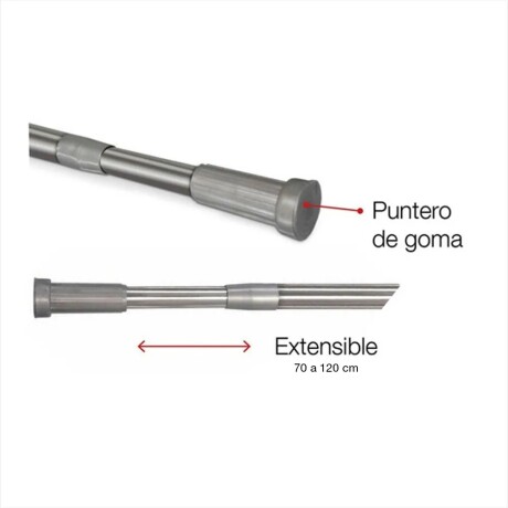 Barrote para Cortina de Baño Ducha Extensible Acero Inox. Plateado