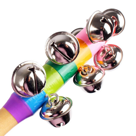 Maraca con cascabeles instrumento musical Sc