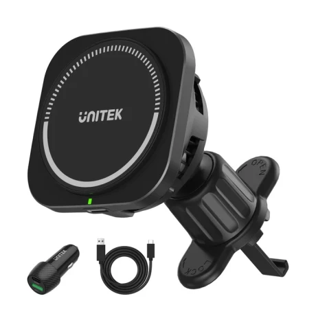 Cargador Unitek Inalámbrico Rápido Magsafe para Auto 001