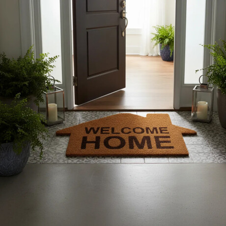 Alfombra Puerta Entrada Felpudo Coco Goma 40X60 Welcome/home