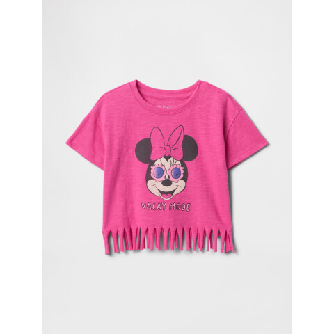 DIS SS FRINGE RELAXED GRAPHIC TEE STANDOUT PINK