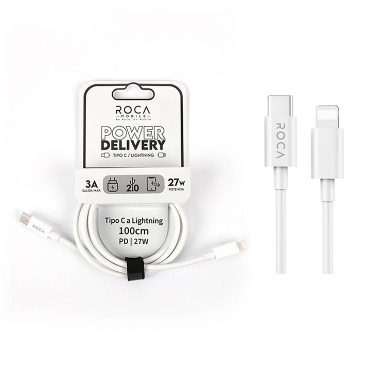 CABLE RAPIDO TIPO C A LIGHTNING 100CM Blanco