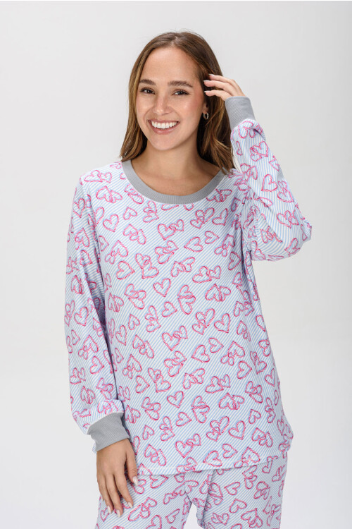 PIYAMA ESTAMPADO ESTAMPADO CELESTE
