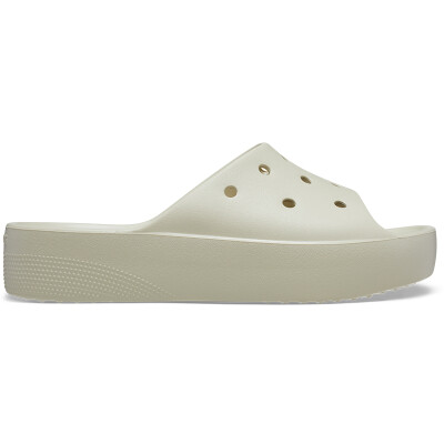Sandalias Crocs Classic Platform Slide Beige