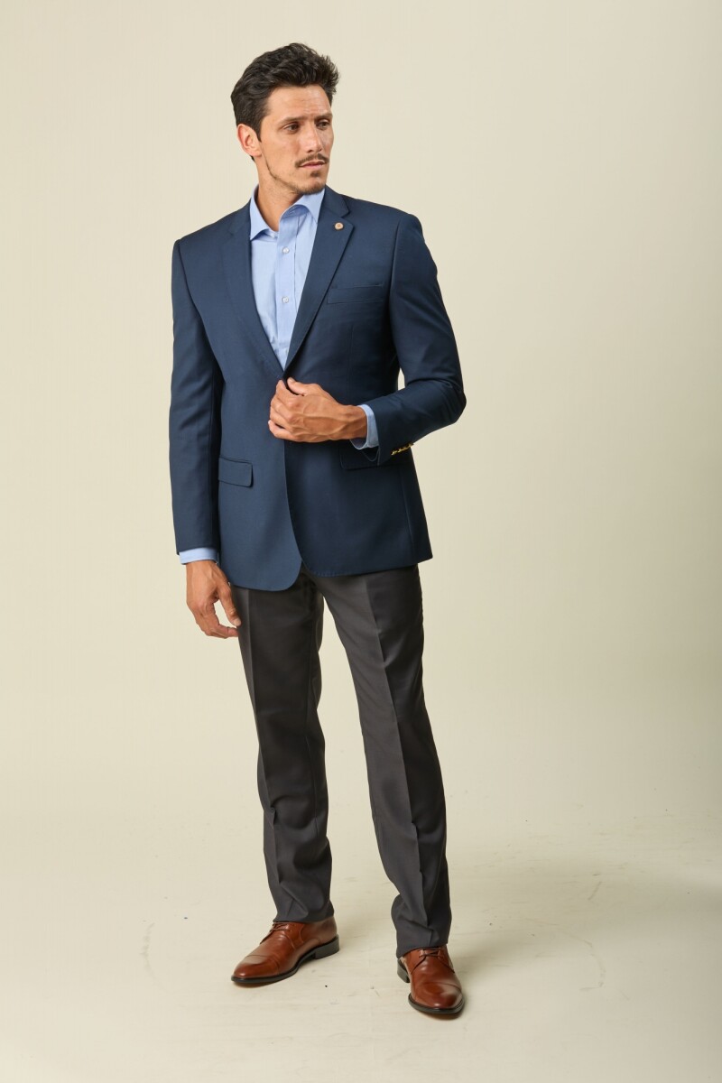 Saco Sport Derecho Botón Dorado - Azul 