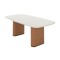 Mesa De Comedor Lintz - 184 - Linea Mónaco Blanco/Marrón