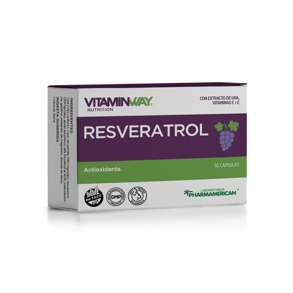 Vitaminway 30 Cápsulas - Resveratrol Antioxidante 
