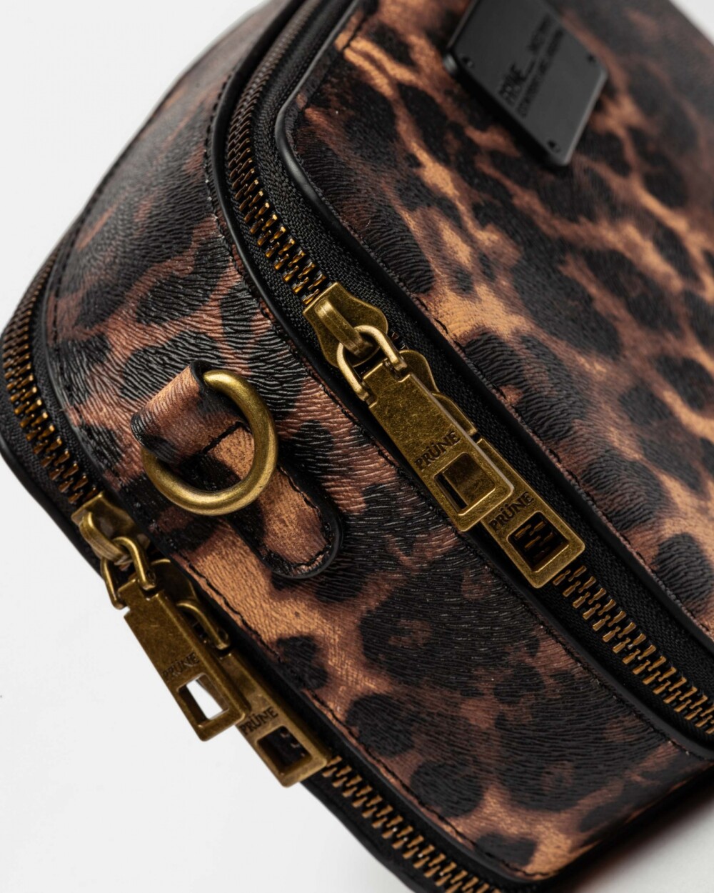 Bandolera New Penny en efecto cuero zaffiano Animal Print