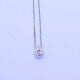 Cadena oro 18k blanco veneciana con dije pasante con brillante. Cadena oro 18k blanco veneciana con dije pasante con brillante.