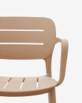 Silla de exterior apilable Morella beige
