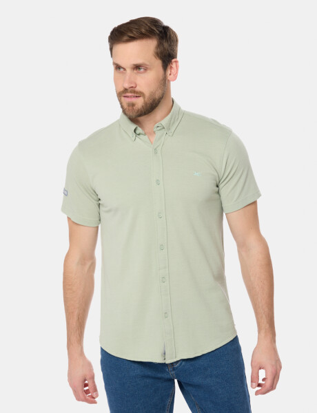CAMISA LISA EN PIQUE Verde