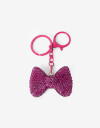 Llavero Strass Llavero Y Bag Charm Moño - Rosa Metalizado
