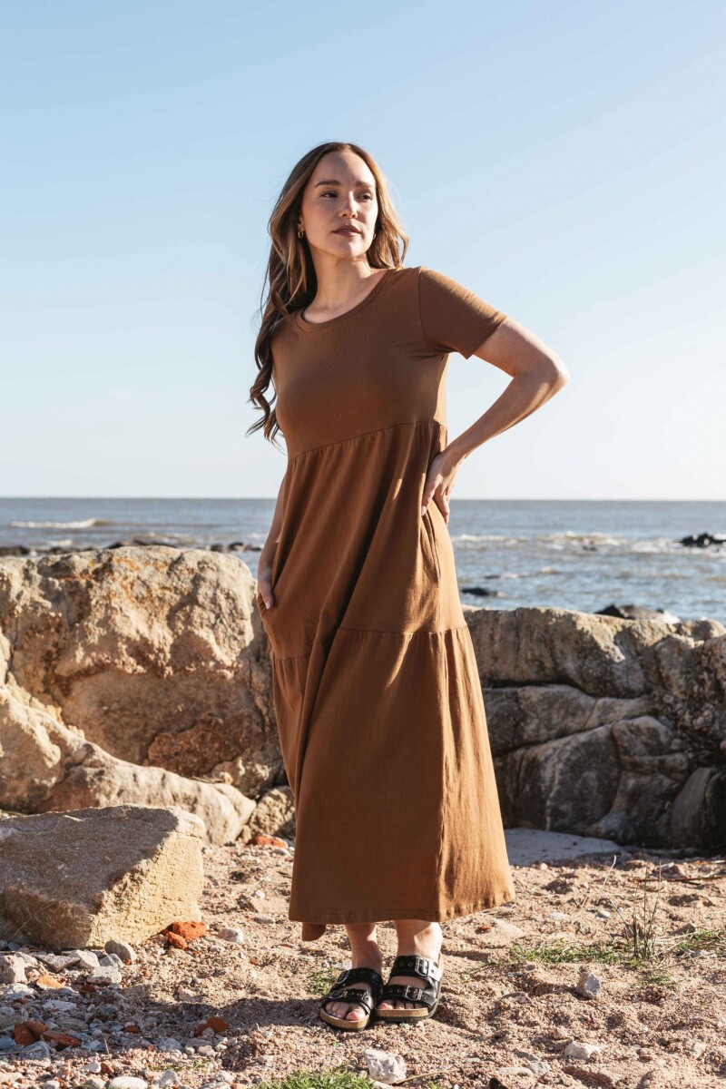 Vestido Malena Marron