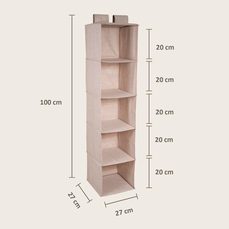 Organizador colgante de ropa para armario 5 niveles Organizador colgante de ropa para armario 5 niveles