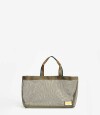 Cartera Shopper De Mesh Verde Militar