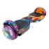 Skate Electrico Hoverboard Musica Bluetooth Luces Patineta Variante Diseño Fuego Rojo y Azul