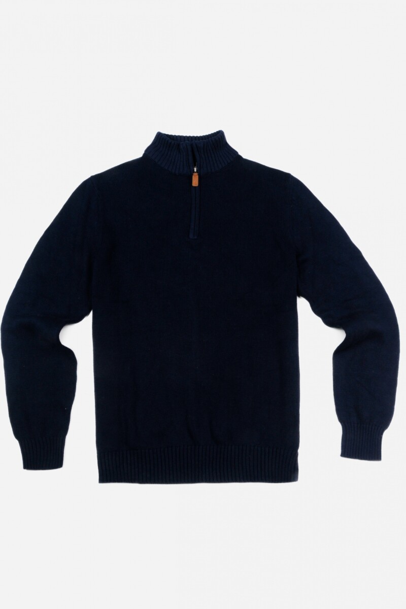 Sweater con cierre AZUL MARINO