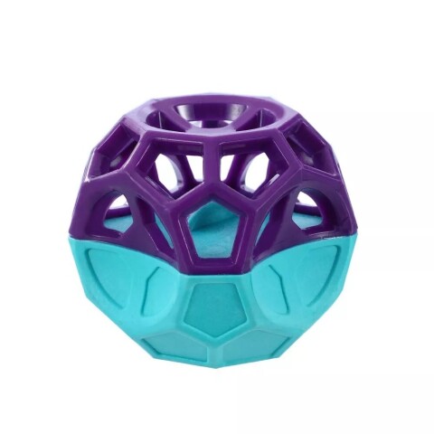 Juguete Pelota Rellenable Perro Con Sonido Resistente Morder Variante Color Violeta