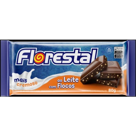 TABLETA CHOCOLATE FLORESTAL 80G FLOCOS TABLETA CHOCOLATE FLORESTAL 80G FLOCOS